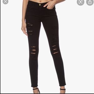 Frame Aritzia Distressed Black Jeans